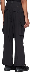 and wander Black Oversized Cargo Pants