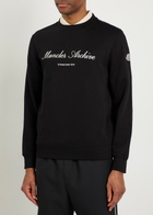 Moncler Logo-embroidered Cotton-blend Sweatshirt Black