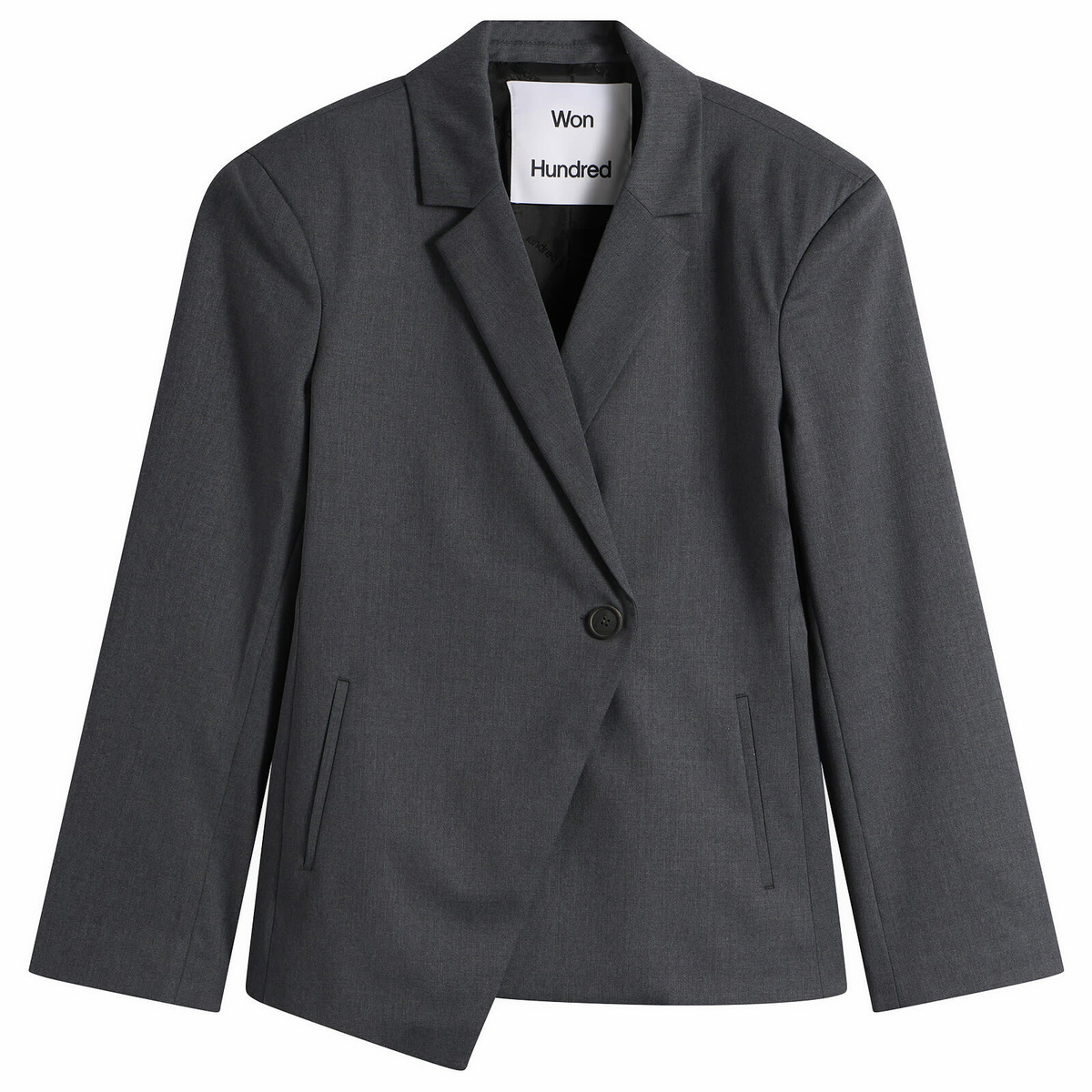 Won Hundred Women's Anora Blazer in Dark Grey Melange