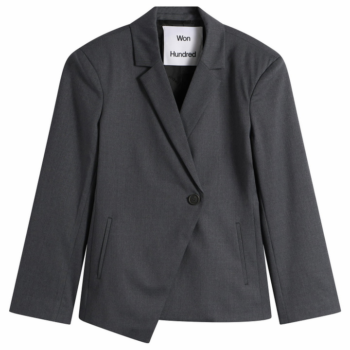 Photo: Won Hundred Women's Anora Blazer in Dark Grey Melange