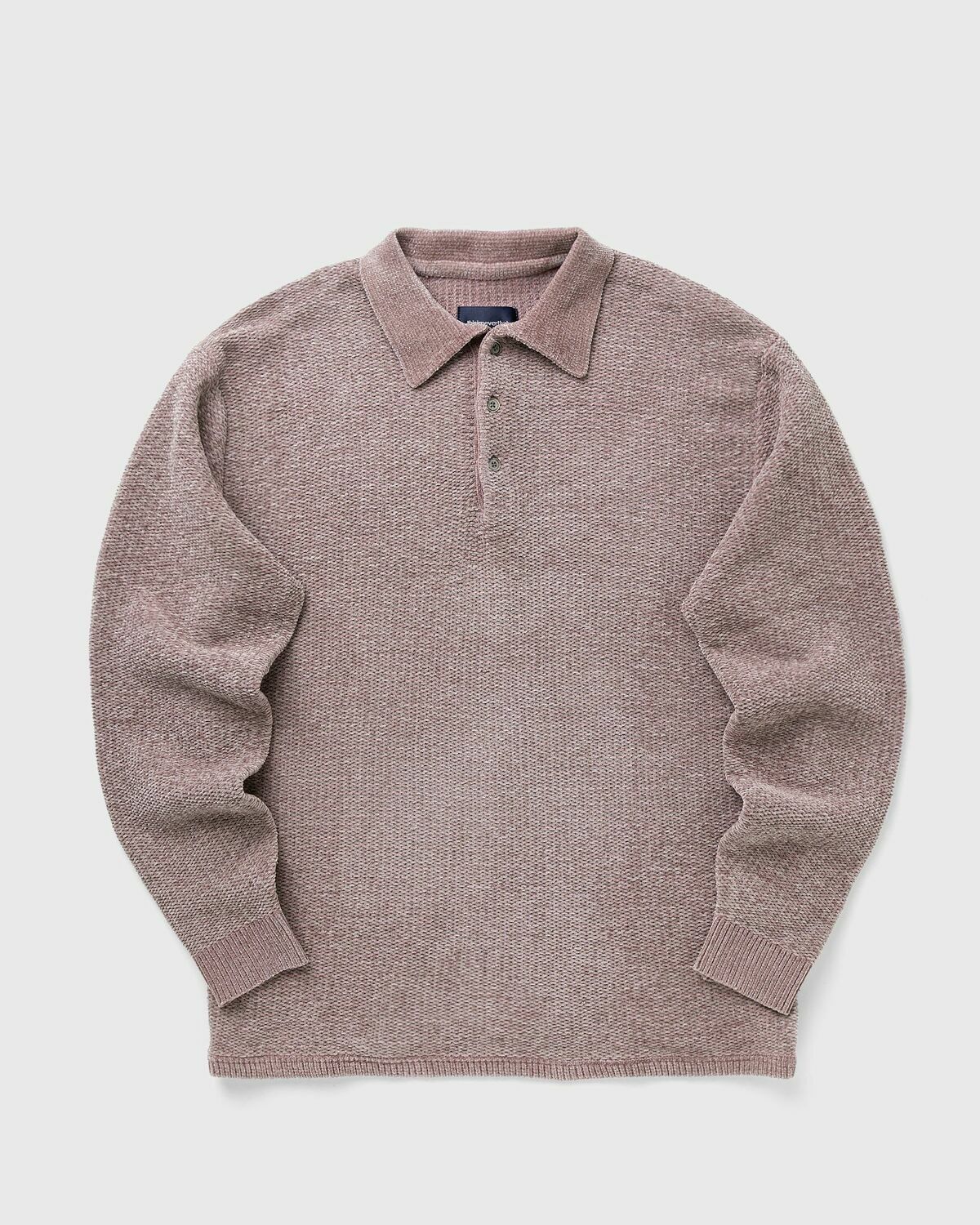 Thisisneverthat Velvet Knit Polo pink Men