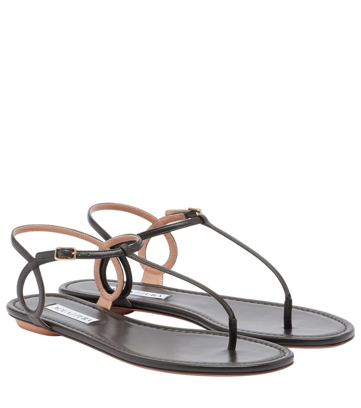 Photo: Aquazzura Almost Bare leather thong sandals