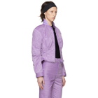 Marine Serre Purple Moire Jacket