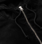Pop Trading Company - Nimbus Cotton-Corduroy Half-Zip Hooded Jacket - Black