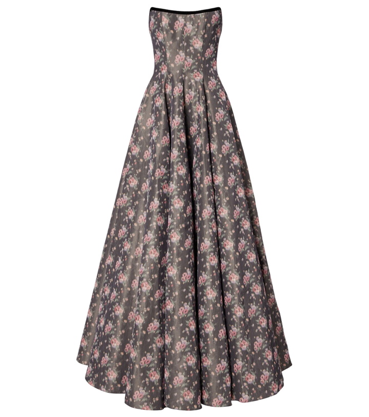 Photo: Markarian Laila floral taffeta corset gown