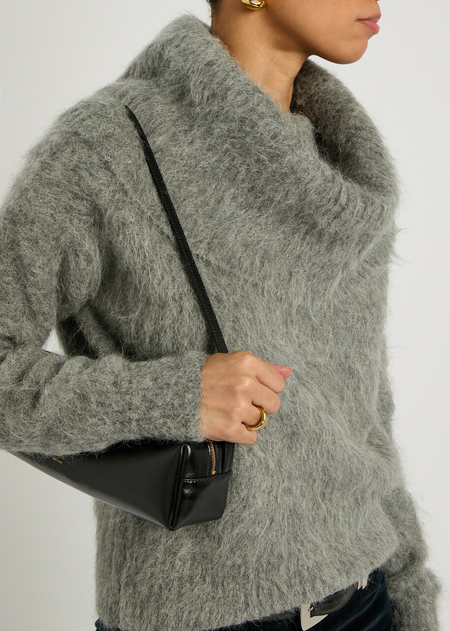 Toteme Funnel-neck Brushed Alpaca-blend Jumper Grey