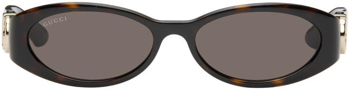 Photo: Gucci Brown Oval Sunglasses