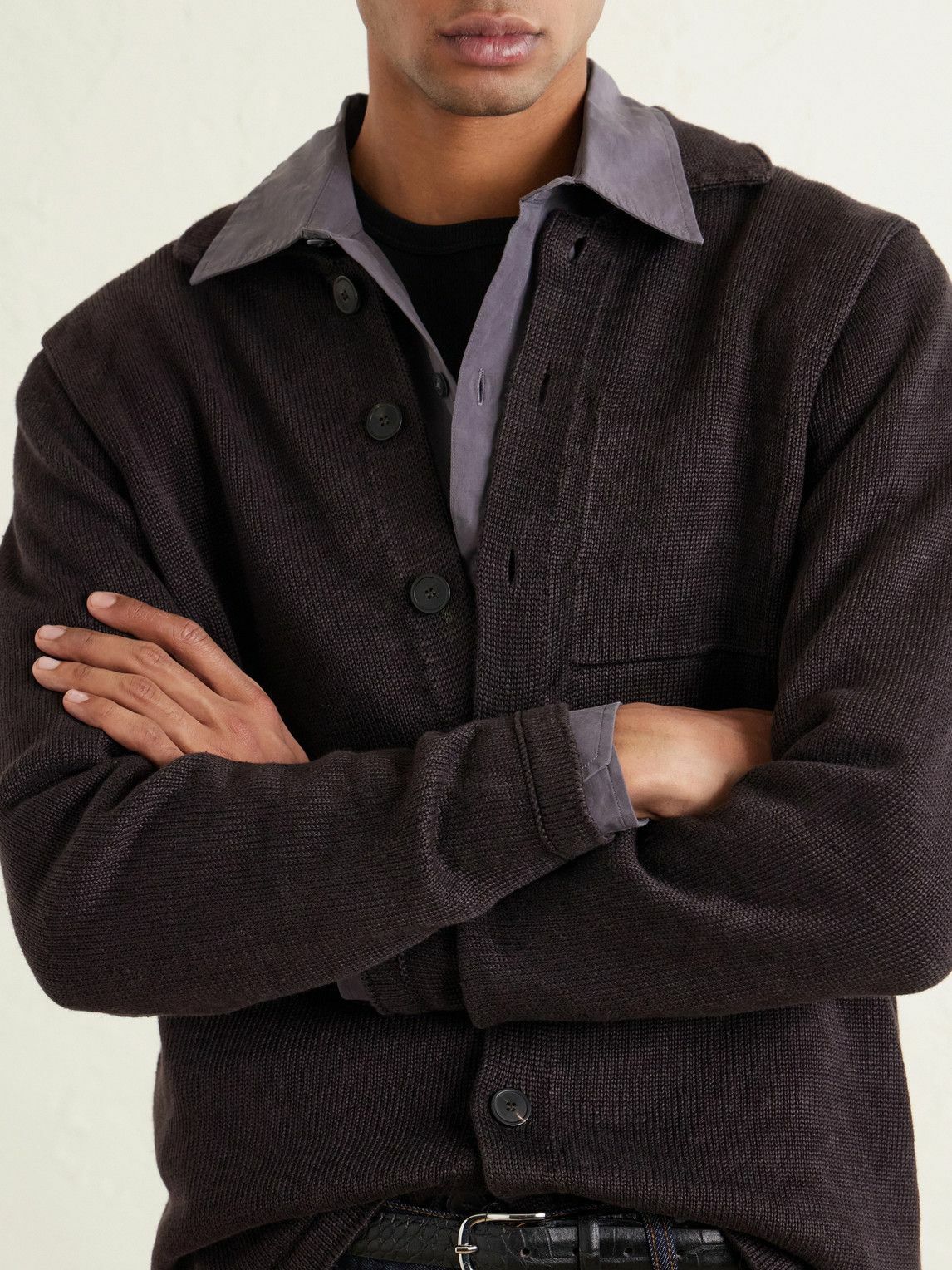 Inis Meáin - Linen Cardigan - Brown