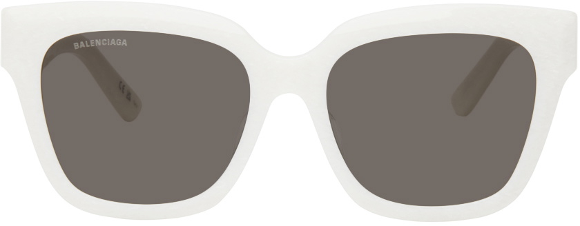 Balenciaga White BB0237SA Sunglasses Balenciaga
