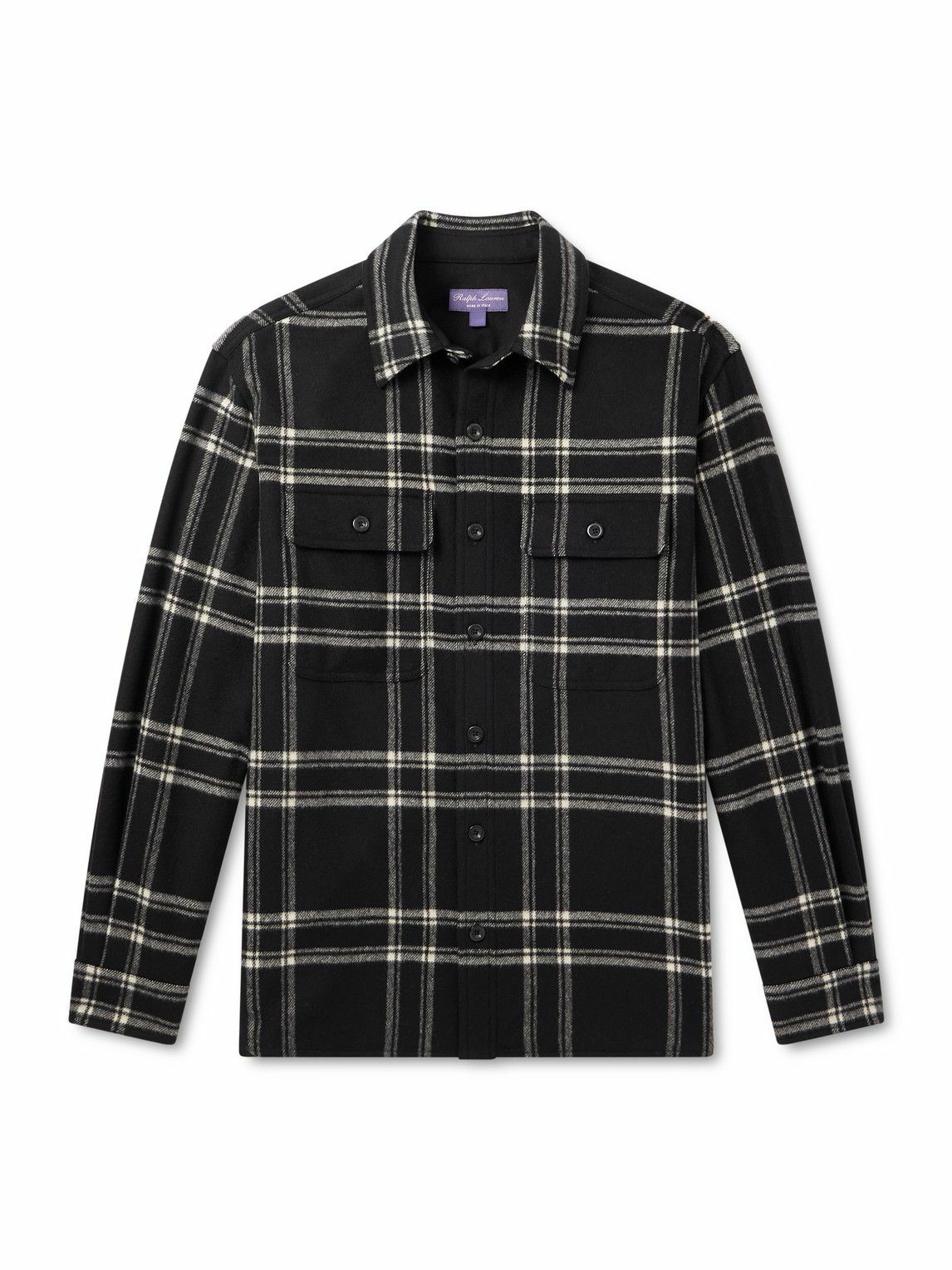 Ralph Lauren Purple label - Gable Checked Wool-Flannel Shirt