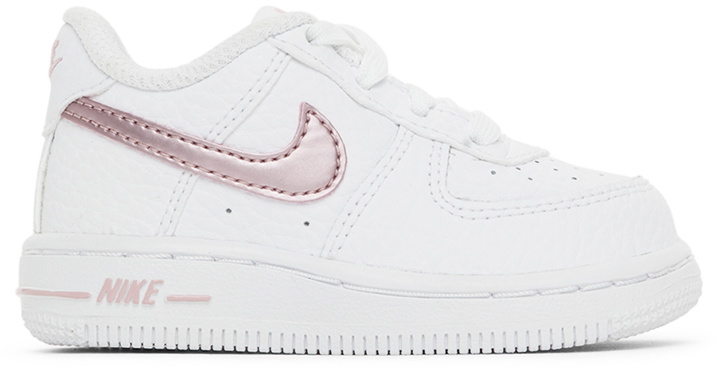 Photo: Nike Baby White & Pink Force 1 Sneakers