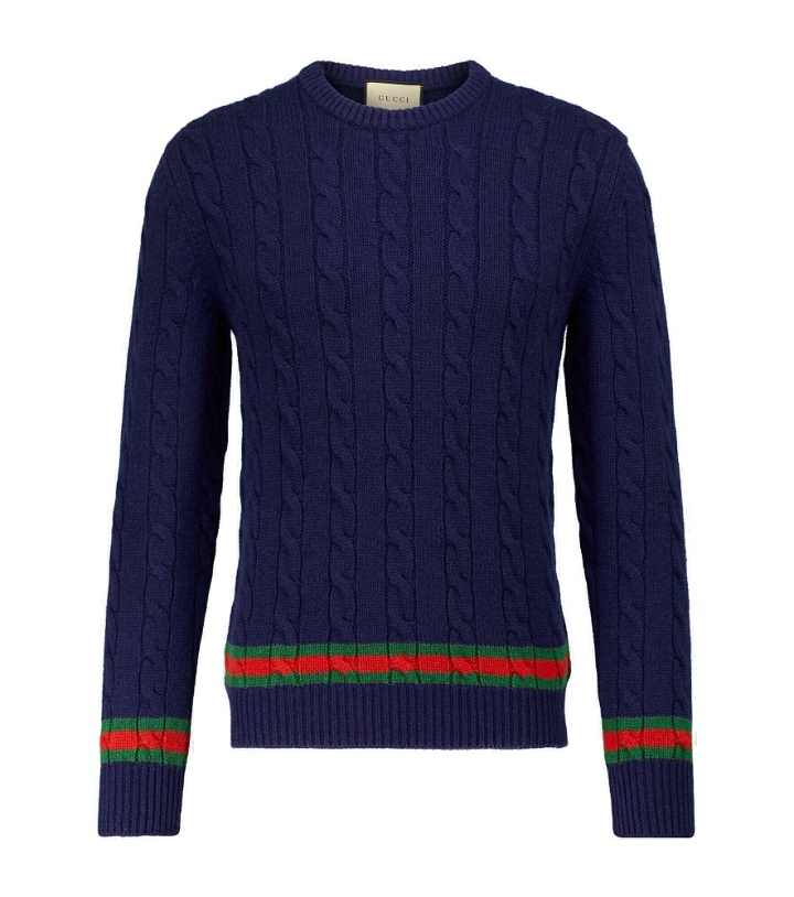 Photo: Gucci - Cable knit crewneck sweater