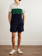 Howlin' - Striped Cotton-Blend Terry Polo Shirt - Blue