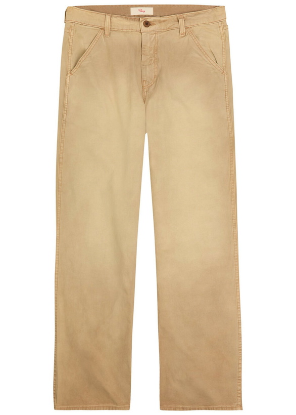 Photo: Cherry Los Angeles Western Straight-leg Cotton Trousers Tan