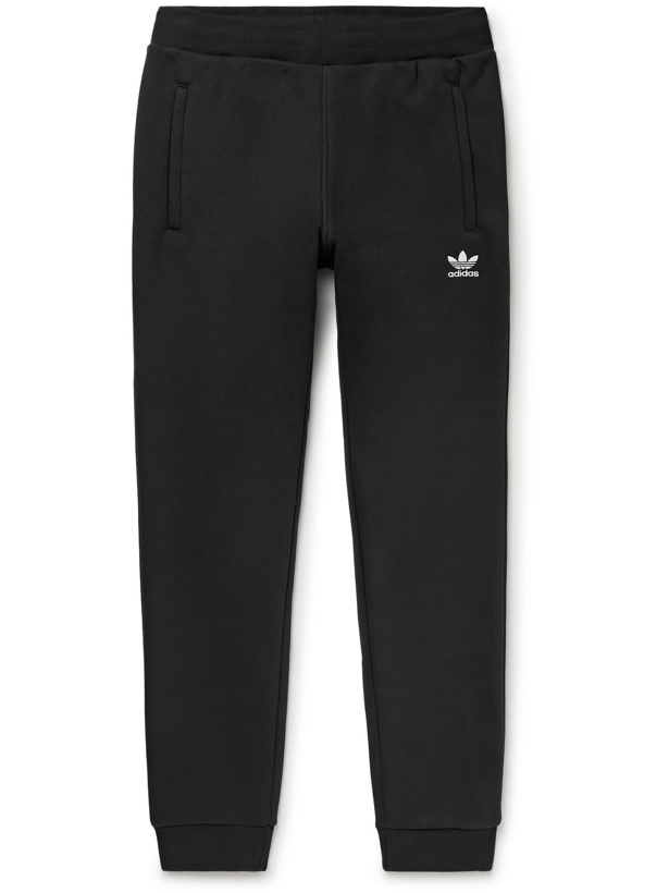Photo: adidas Originals - Adicolor Slim-Fit Tapered Cotton-Blend Jersey Sweatpants - Black