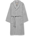 Cleverly Laundry - Pinstriped Cotton-Terry Robe - Gray