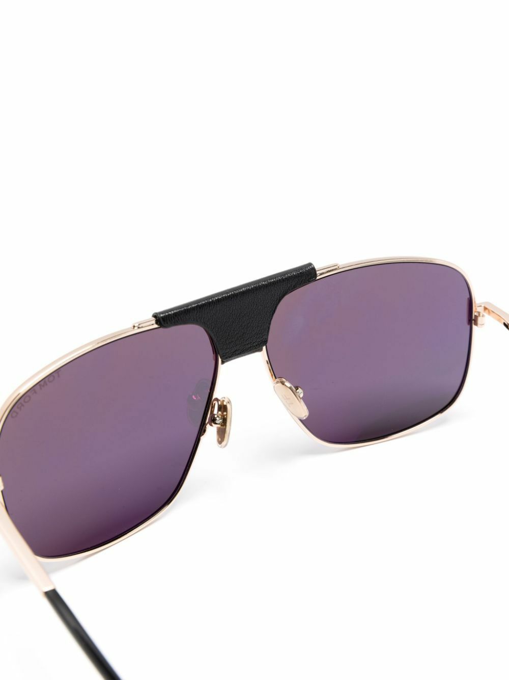 TOM FORD Eyewear Grey Tex Pilot Frame Sunglasses