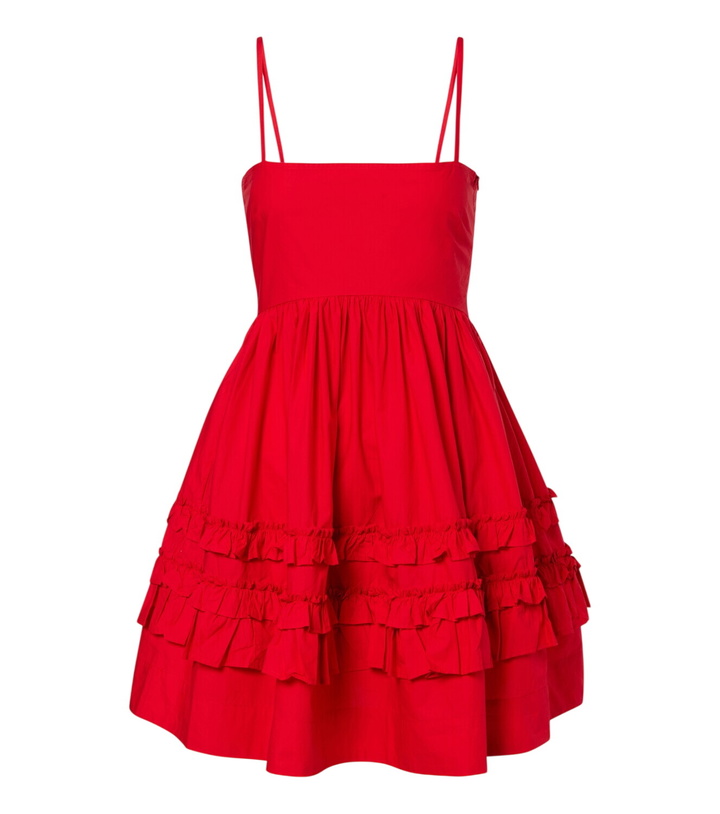 Photo: Ganni Ruffled cotton poplin minidress