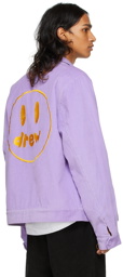 drew house SSENSE Exclusive Purple Painted Mascot Jacket