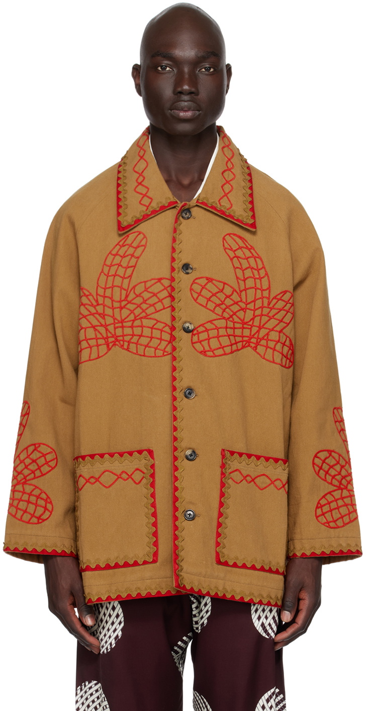 Bode Quilted Drunkards Path Jacket Bode