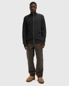 Norse Projects Hagen Wool Cotton Rib Full Zip Jacket Grey Mens Zippers & Cardigan