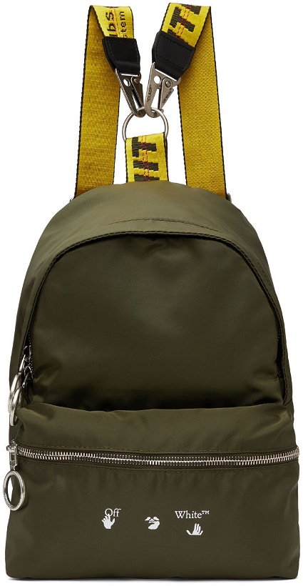 Photo: Off-White Green Logo Mini Backpack