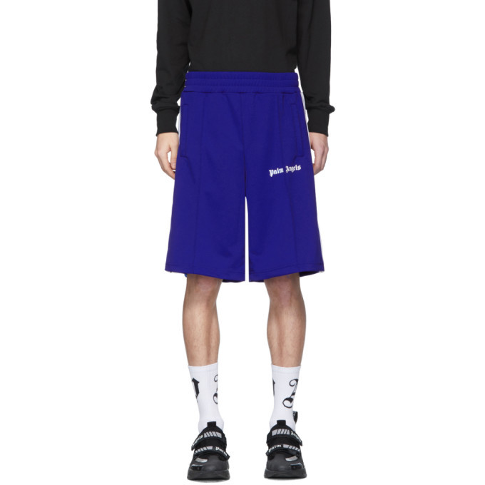 Photo: Palm Angels Blue Track Shorts