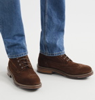 Dunhill - Country Suede Brogue Boots - Brown