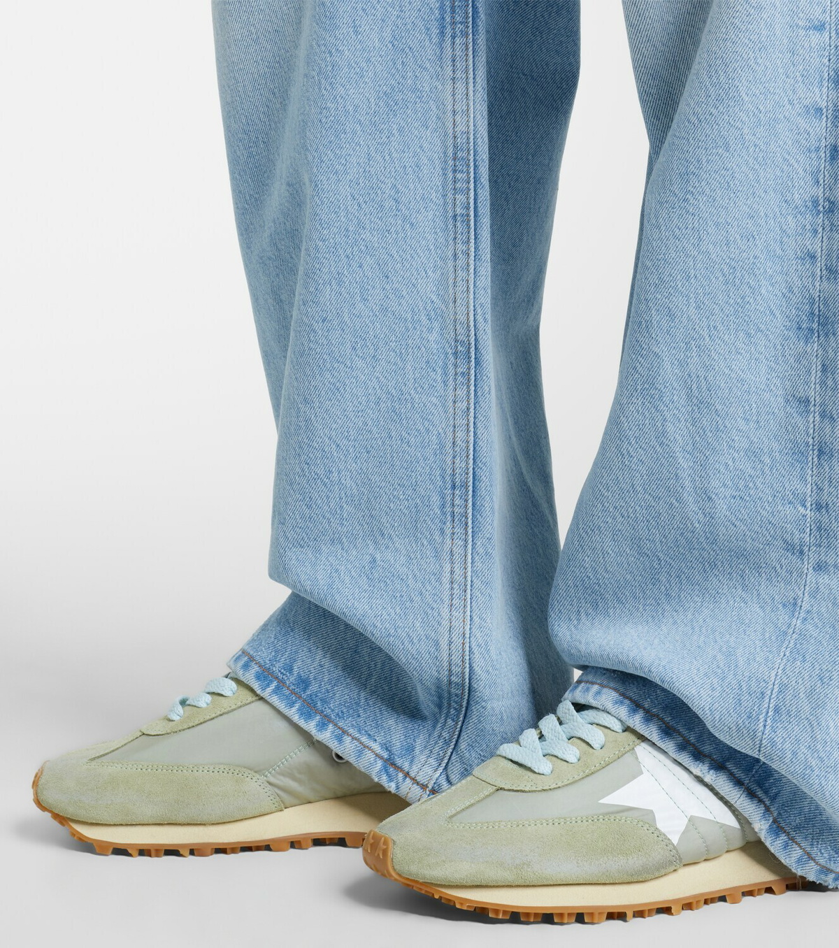 Golden Goose Running Marathon suede-trimmed sneakers