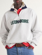 Aimé Leon Dore - Logo-Appliquéd Cotton Half-Zip Sweatshirt - Gray