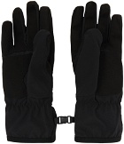 Stone Island Black Soft Shell Gloves