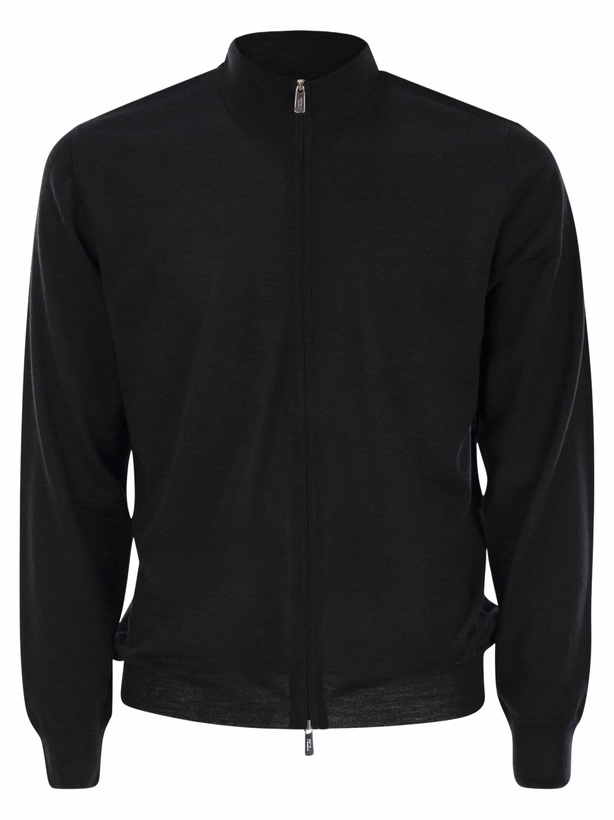 Photo: Fedeli Favonio - Virgin Wool Sweater With Full Zipper