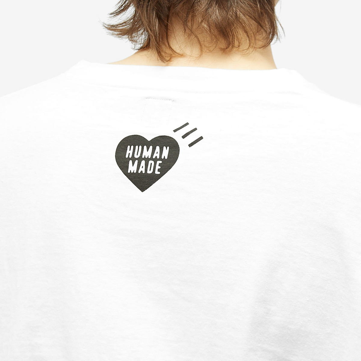 Human Made Men's Long Sleeve Sausage Dog T-Shirt in White Human Made