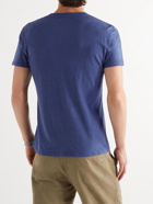 FRESCOBOL CARIOCA - Lucio Slim-Fit Cotton and Linen-Blend T-Shirt - Blue