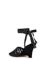 Jacquemus Les Espadrilles 80 Macramé Wedge Sandals Black