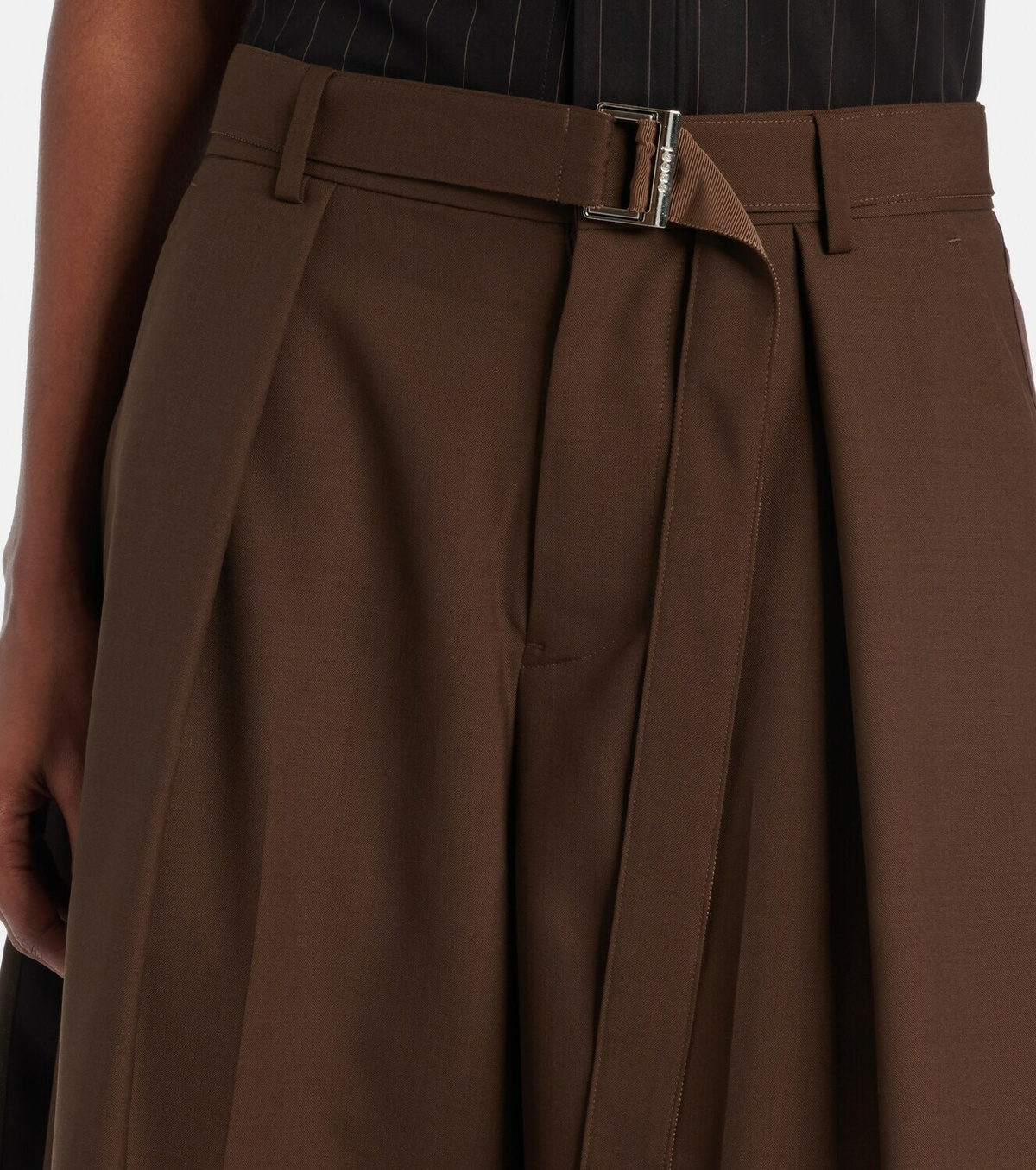 Sacai Pleated belted shorts