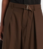 Sacai Pleated belted shorts