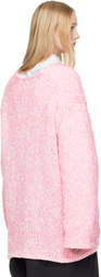 Comme des Garçons Homme Plus Pink Lily Yarn Sweater