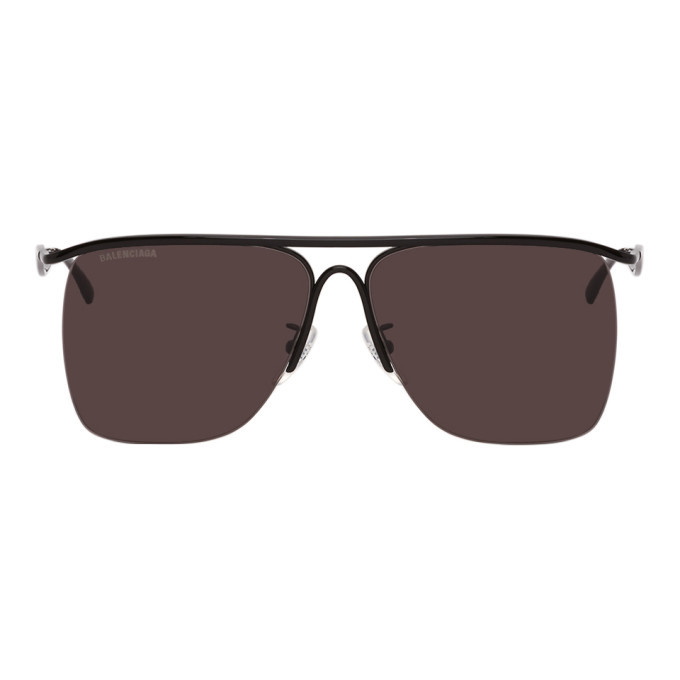 Photo: Balenciaga Black Aviator Sunglasses