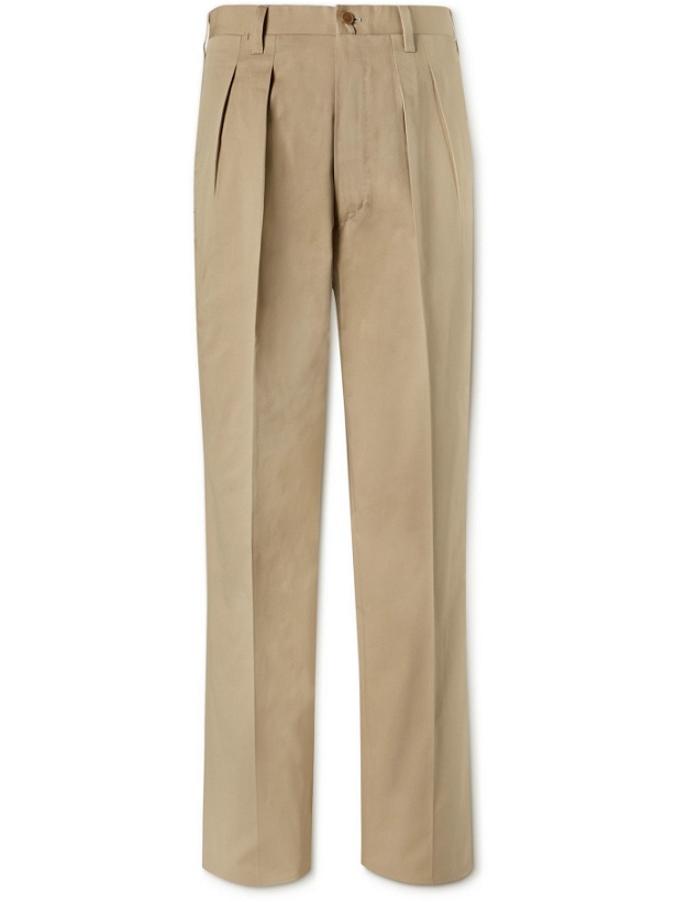 Photo: GIULIVA HERITAGE - Umberto Tapered Pleated Wool Trousers - Neutrals