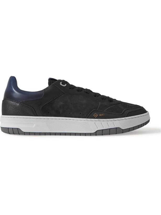 Photo: DUNHILL - Court Elite Lux Suede and Leather Sneakers - Black