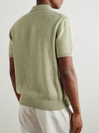 Loro Piana - Meina Mouliné-Cotton Polo Shirt - Green