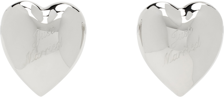 Photo: D'heygere SSENSE Exclusive Bridal Capsule 'Just Married' Heart Earrings