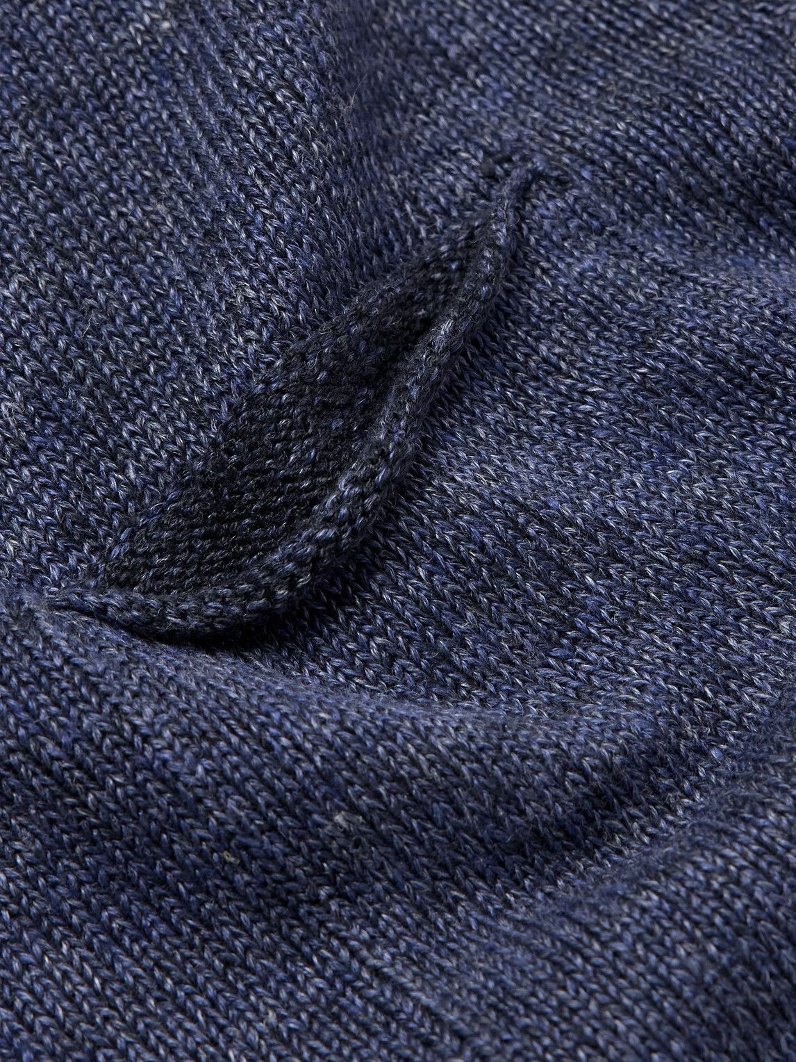 Inis Meáin - Knitted Linen T-Shirt - Blue