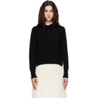 Simone Rocha Black Embellished Relaxed Cashmere Hoodie