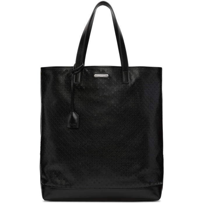 Photo: Saint Laurent Black Perforated Shopping Tote