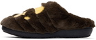 BAPE Brown SUBU Edition Ape Head Puffer Slippers
