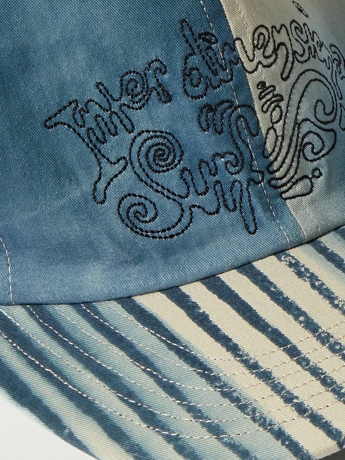 The Elder Statesman - Silvano Dual Logo-Embroidered Tie-Dyed Cotton-Twill Baseball Cap
