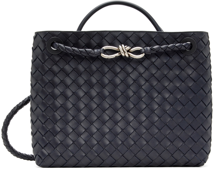 Bottega Veneta Navy Medium Andiamo Bag Bottega Veneta