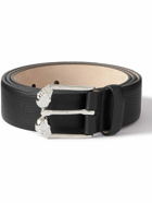 Alexander McQueen - 3.5cm Full-Grain Leather Belt - Black